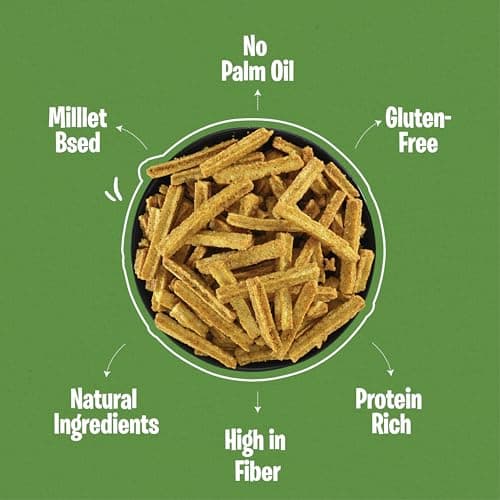 Vyndo Green Chutney Soya Chalks (Soya sticks) | Millet-Based, Protein Rich, Gluten-Free, Non-Fried, No Palm Oil | Healthy Crunchy Energy Snacks for Adults & Kids – 2 x 100g Packs. — image 3