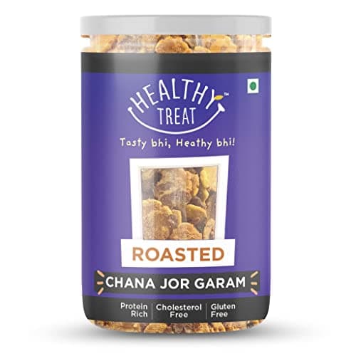 Healthy Treat Roasted Chana Jor Garam 200 gm | Healthy, Roasted Oil-Free Namkeen | Ready-to-eat | Healthy Snacks | Low in calories | Protein-Rich Snack | Roasted Beaten Chana Snack | Gluten Free