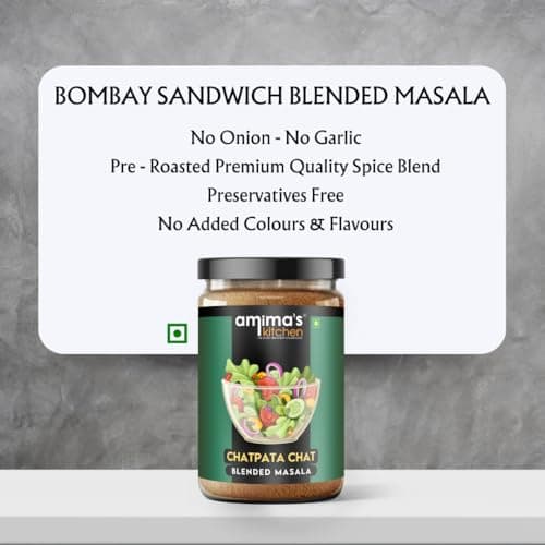 Amima's Kitchen Chatpata Chat Masala Sprinkler Jar | 125 Grams (Pack 1) | No Onion & No Garlic | No Artificial Flavour Added | Used in Saute Veggies, Fruit Salads, Snacks, Curries, Buttermilk, Sharbats, Fruit Juice — image 4
