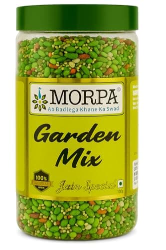 Morpa Garden Mix Mouth Freshener, Refreshing Herbal Mukhwas, Sweet & Tangy Digestive After-Meal Treat, 100% Veg Jain Special, Natural Breath Freshener, 200g Reusable Jar Pack