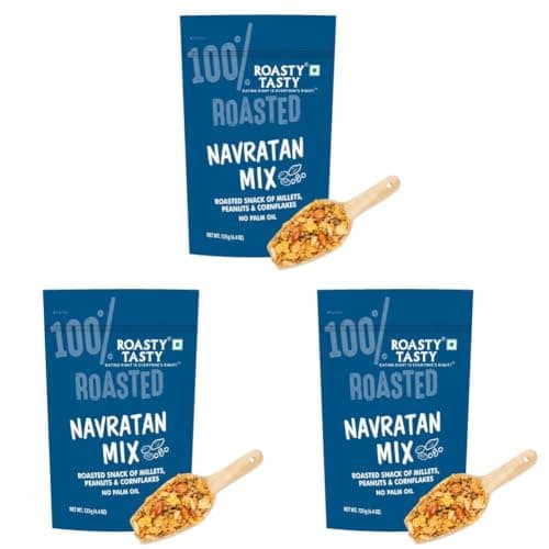 Roasty Tasty Navratan Mix 125g | Healthy Roasted Namkeen with Millets, Peanuts & Dry Fruits | No Palm Oil Snacks & Millet Namkeen | No Added Sugar | Protein-Rich Indian Snack | Guilt-Free Tea Time Mix | Clean Label Snacks for Adults — image 6