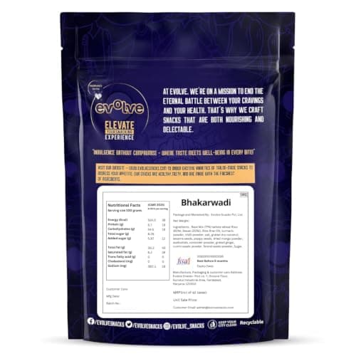 Evolve Baked Bhakarwadi Healthy Snacks for Kids, Adults | Gluten Free, No Artificial Colors or Preservatives, Freshly Made, Ready to Eat, Crunchy Masala Flavor - 100g — image 2