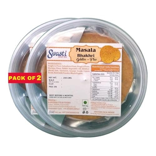 Svasti Dry Methi Bhakhri Snacks - 200 gms (Pack Of 4)| Roasted Healthy Gujarati Snacks | No Maida | No Artificial Colours | No Onion & No Garlic | Vacuum Packed | Gluten Free — image 7