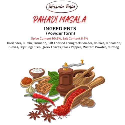 Masala Raja Pahadi Masala 100g for Sabji & Dal, (No Onion, No Garlic) Blended Spice for Authentic Taste and Colour, Made With 100% Natural Ingredients Of Mountains — image 2