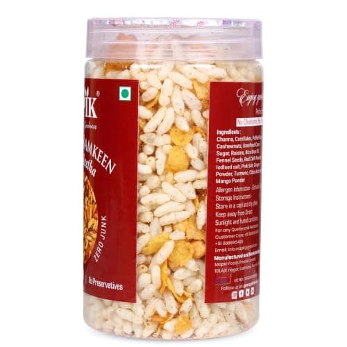 MAPIK Roasted Khatta Meetha Namkeen – Guilt Free, Baked Not Fried Snack | Sweet & Tangy Indian Mix Pack of 2-150g Each — image 7