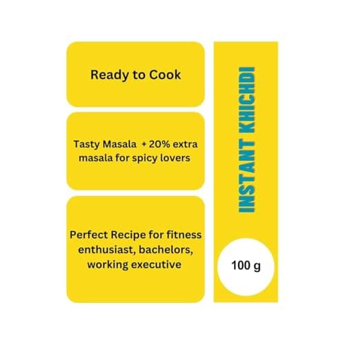 Classic Masala Khichdi– Pack of 5 | Ready to Cook | Includes Khichdi Premix & Kammy Spicemix | 100% Natural | 9-Month Shelf Life | Cooks in 7 Minutes | No Added Preservatives or Added Colors — image 3