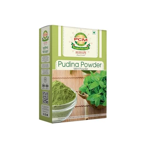 PCM Pudina Powder (Mint Powder) 500g | Natural Dry Mint Powder for Chutney, Raita, Jaljeera, Drinks, Seasonings & Cooking | Aromatic Flavor