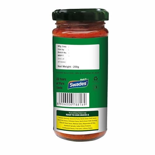 Surabhi Jain Pizza Pasta Sauce 250g Glass Bottle | Pack of 1 | No Onion No Garlic — image 4