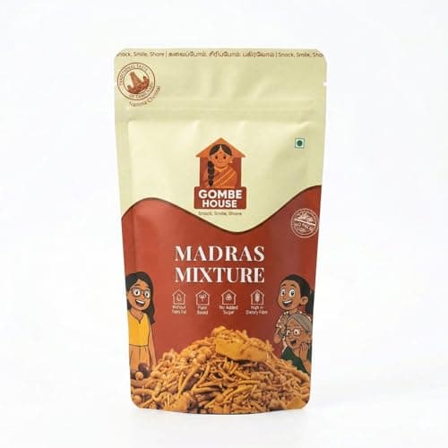Gombe House Kodubale & Madras Mixture 120g Each (Pack of 2, 240g Total) Crispy South Indian Namkeen Snack Combo Traditional Tea Time Snack Vegan No Preservatives Homemade Taste Ready to Eat — image 2