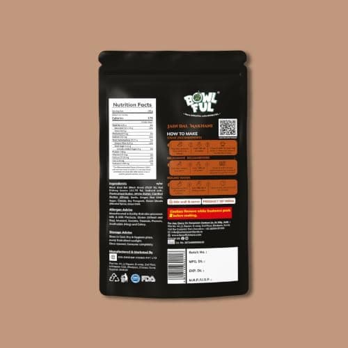 Bowlful Dal Makhani Jain, 65 GMS Each, Pack of 3, Creamy Dal with Richness of Butter and Spices. 100% Natural, Freeze Dried Food — image 2