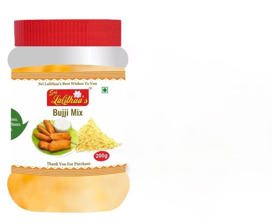 Sri Lalithaa’s Traditional Instant Bajji Mix | South Indian Style Crispy Snack Batter | No Onion & No Garlic | No Artificial Colours – 200g — image 3