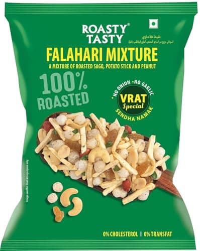 Roasty Tasty Falahari Mix Roasted Namkeen Snack 200G|Oil-Free Farari Chiwda| No Onion, No Garlic Farali Namkeen| Healthy Vrat Upwas Fast Namkeen| No Cholesterol No Transfat Healthy Snack For Fasting — image 7