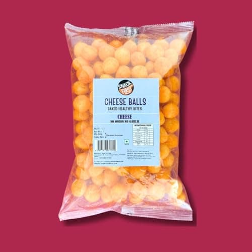 Snack First Baked Chilli Chataka (2) & Cheese Balls (2), Corn balls, Combo of 4, No Onion No Garlic, Jain, Puffed Snack, Corn Puffs, Healthy Snack, Namkeen, 320g — image 2