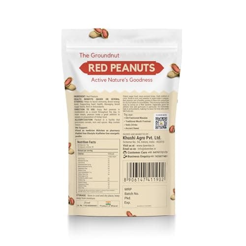 Dawn Lee Raw Desi Red Peanuts | Mildly Roasted | High Protein & Fiber | Groundnut | Moongfali | Sing Dana | Premium Fasting Snack for Navratri, Ekadashi and Jain fasting | Non-GMO | Resealable Kraft Bag – 400g — image 2