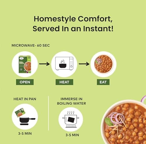 Chandni Chowk Ready to Eat Punjabi Shahi Chole, Pure Veg | Restaurant Style Ready to Cook Shahi Chole | No Preservatives Or Artificial Colors | 285gm Pack of 1 — image 6