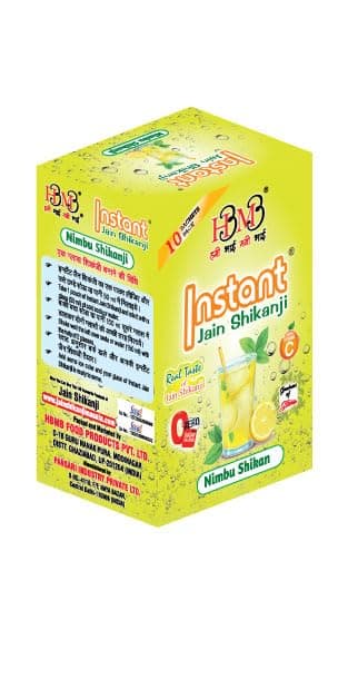 Instant Jain Shikanji Lemon | Nimbu Shikanji | Traditional Masala Lemonade | Instant Nimbu Pani Drink Mix | Natural Summer Refreshing Beverage | Ready to Make Indian Cooler | Pack of 1| 10 Sachets