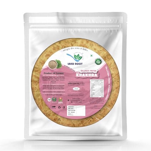 Land Root Gluten Free Bjra Methi & Jowar Khakhra (Pack of Two) 180g each — image 2