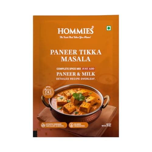 Hommies Chana Masala Spice Mix | Ready to Cook in 15 Mins | Authentic Chhole Curry Masala | Just Add Chickpeas & Water | Serves 4 | Made with Cashew Nuts | No Preservatives | Pack of 4 (200g, 50g Each) — image 8