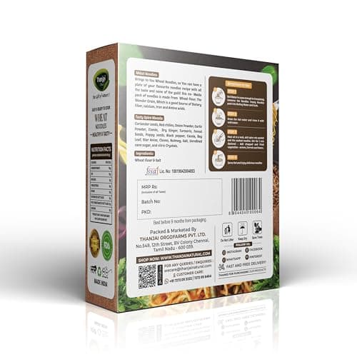 Thanjai Natural Wheat Noodles 180 Grams X 2 (360 Grams) of Homemade Natural Noodles(No Preservatives, No Maida, No Artificial Extract) — image 2