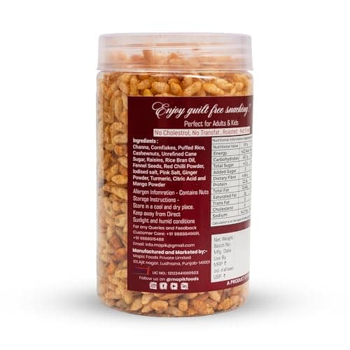 MAPIK Roasted Khatta Meetha Namkeen – Guilt Free, Baked Not Fried Snack | Sweet & Tangy Indian Mix Pack of 2-150g Each — image 5