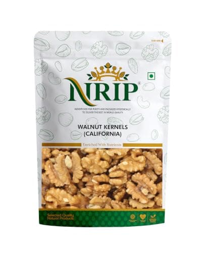 NRIP Premium Walnut Kernels California 200g (Pack of 1) | Walnuts without Shell | Akhrot Giri | Dry Fruits, Healthy Snacks | Natural Walnut Kernels | Rich in Protein, Iron & Source of Omega-3