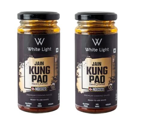 White Light Food Jain Kung Pao l Vegan and Natural Ingredients l Ready to Eat Healthy Food (Pack of 2, 250g Each)