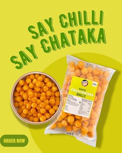 Snack First Chilli Chataka Balls, Corn balls, Combo of 2, No Onion No Garlic, Puffed Snack, Healthy Snack, Namkeen, 160g (80gx2) — image 2