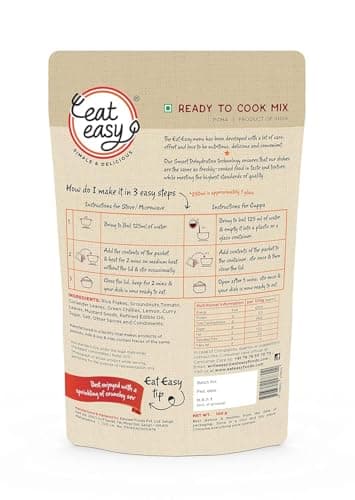 Eat Easy Quick Jain Breakfast Combo of 4-2 Poha 2 Upma, Just Add Hot Water — image 6