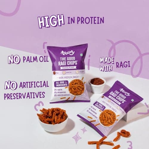 Troovy Ragi Chips | Made with Ragi | No Maida, No Palm Oil (70g,Pack of 3) — image 4