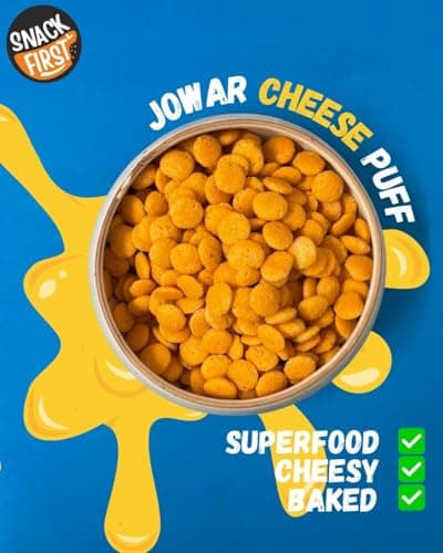 Snack First Baked Cheese Ball (80g) & Cheese Jowar Puff (100g), Pack of 2, No Onion No Garlic, Jain, Puffed Snack, Corn Puffs, Healthy Snack, Namkeen, 180g — image 4