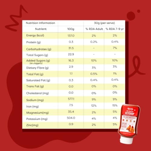 Troovy Healthy Tomato Sauce | 100% Chemical Free | No Preservatives | No Processed Sugar (uses Jaggery) | No MSG | No Sodium Benzoate | All Natural Ingredients | Contains Minerals Like Iron | Tastes like Regular Tomato Ketchup (PO4) — image 2