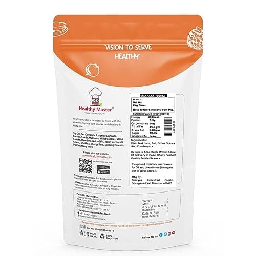 Healthy Master Roasted Makhana Pudina (Fox Nuts) 120 GM | Keto, Diabetic & Jain Friendly | Tasty &Crispy | Healthy Munchies | Snacks — image 2
