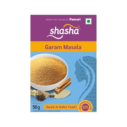 Shasha Garam Masala Powder 50g - Spice Blend for Authentic Indian Dishes - No Onion or Garlic - From the House of Pansari
