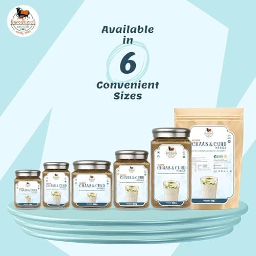 Kamdhenu Gauveda ChatPata Spice Masala | Blend With Natural Ingredients Cumin, Coriander, Pudina, Salt, Jeera | No Preservatives | No Onion No Garlic | Pack In Premium Organic Glass Jar With Steel Cap (Chaas & Curd Masala, 200g ) — image 8