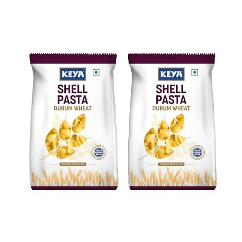 Keya No Maida 100% Durum Wheat Shell Pasta 400gm, Pack 2