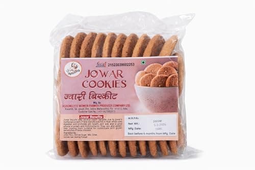 AGROMILETS Jwari Cookies 200g Pack of 3 | Jowar Biscuits | Baked Millet Snack | Grain Based Tea Time Food | Crisp Texture Cookies | Suitable for Regular Use | 3 x 200g Pack — image 2