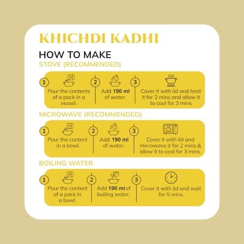 Bowlful Khichdi Kadhi, 48 GMS Pack of 3, Healthy Rice Based Product with Kadhi Without Onion and Garlic. 100% Natural, Freeze Dried Food — image 6