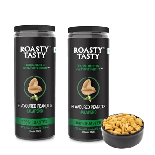 Roasty Tasty Wasabi Flavour Roasted Peanuts|Healthy Snacks|Rich In Protein & Fibre|Roasted, Not Fried Snacks|Healthy Food|Namkeen Peanuts|Crunchy Masala Peanuts|Pack Of 2 (150G Each) — image 8
