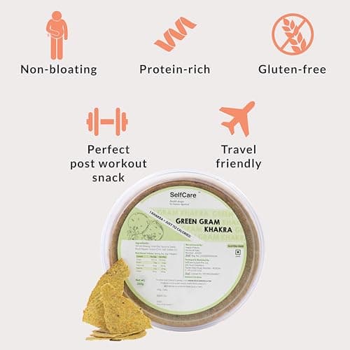 SelfCare By Suman Agarwal Moong Dal Mix Dal & Green Gram Khakhra - (Combo Pack of 3) 250g each | Roasted-Crackers-Namkeen-Grocery | Crispy & Chatpata - Tae time | Gluten Free - Jain & Travel Friendly — image 5