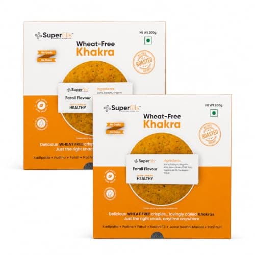 Superfills Farali Khakhra 200g Pack of 2 - Vrat Upvas Fasting Khakra Snack