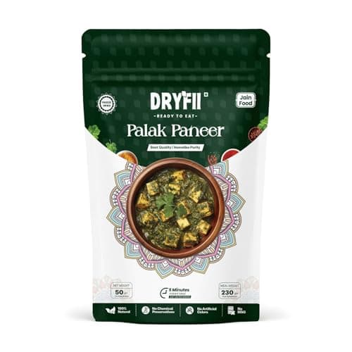 Dryfii Ready-to-Eat Instant | Jain Palak Paneer & Jeera Rice | Pure Veg | Freeze Dried | No Onion, No Garlic | Rehydrated Weight 455 g — image 3