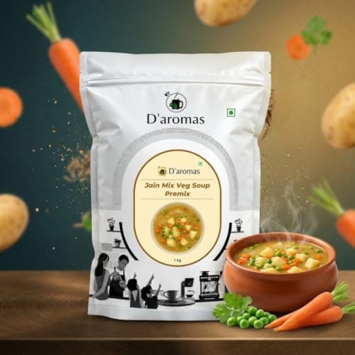 D'aromas Jain Mix Veg Soup 1kg, Instant Soup Premix Packet - No Onion No Garlic, Ready To Drink Soup — image 3