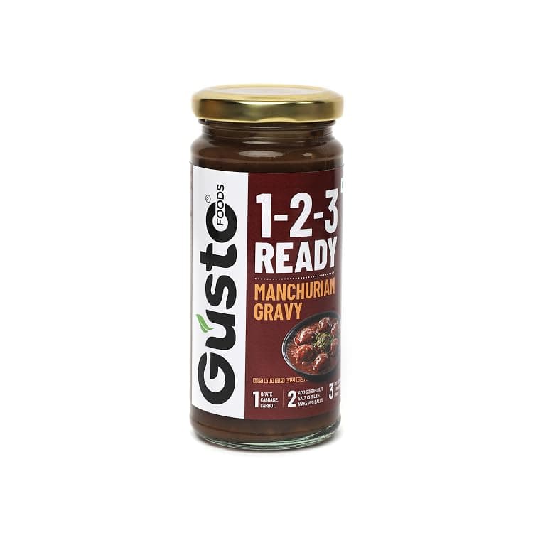 Gusto Foods Ready to Cook Manchurian Gravy - 250gm | Indo-Chinese | Resturant like Chinese at Home | Ready to Cook in 3 Easy Steps | Gravy or as even Dip/Chutney