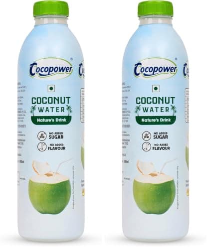 Cocopower Coconut Water | Instant Rehydration | No Added Sugars | No Added Flavours | Refreshing Recharge! | 1000ml (Pack of 2)