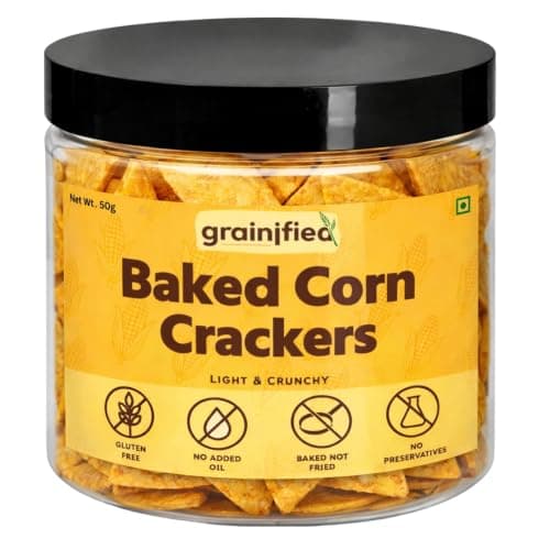 Grainified Baked Corn Crackers | Baked Not Fried | No Added Oil | No Preservatives | 120g
