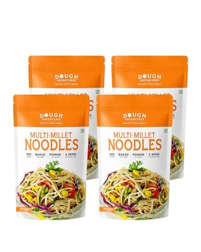 Masala Millet Hakka Noodles – Dough Adventures Multi Millet Noodle 300g (150g x 2) Combo Pack | High Protein, No Maida, No Palm Oil | Made with Millets & Whole Wheat | Quick-to-Cook Healthy Snack for Kids & Adults (Pack of 2) — image 8
