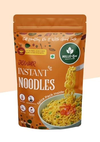 MILLE - तुUM Jowar Millet Instant Noodles| Healthy & Tasty | Nutritious, Quick Meal for Busy Days | 180g Pack