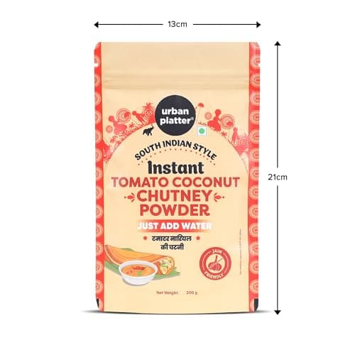 Urban Platter South Indian Style Instant Tomato Coconut Chutney Powder, 200g / 7oz [Nariyal ki Chutney, Just Add Water] — image 8