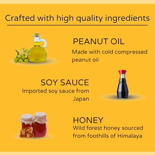The Gourmet Jar Asian Vinaigrette 250g| 100% Natural, No Preservatives, No Artificial Colors, No Artificial Flavouring agent | No Trans-Fat| Gluten- Free| No Emulsifiers| Healthy Salad Dressing| Diet Friendly| Made with Cold Compressed Peanut oil & Real Soy Sauce| Pack of 1 — image 3