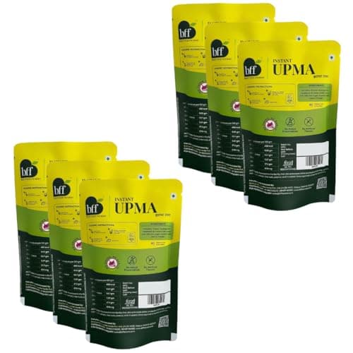 BFF Instant Upma - Pack of 6 (90g Each) | Indian Breakfast Mix | Just Add Water | Made with Semolina & Spices | No Added Preservatives | No Onion, No Garlic — image 2